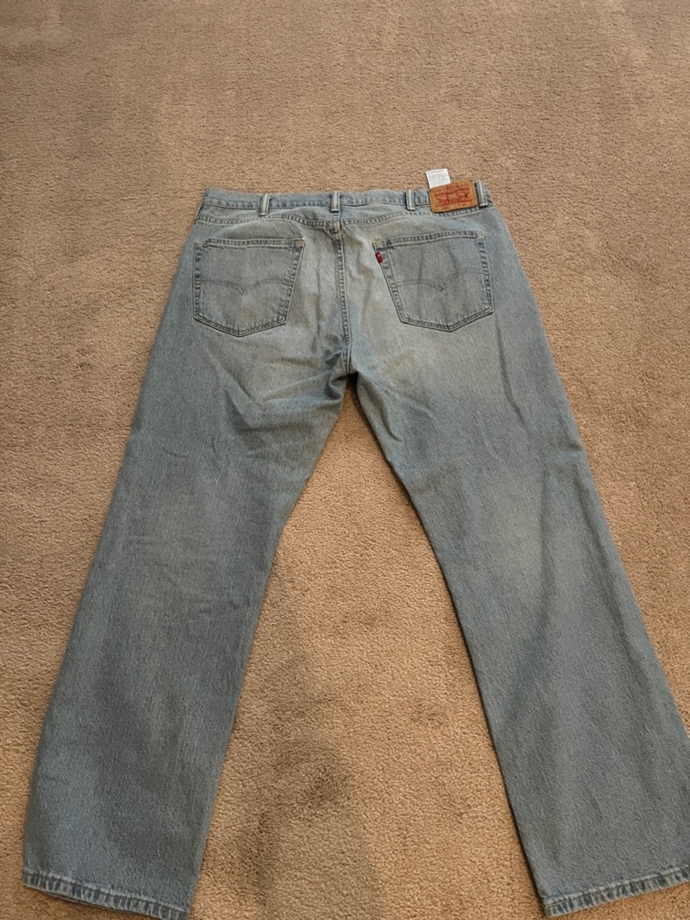 Levi's Men's 559 Light Blue Straight-Leg Jeans- W38, L32, Good Condition